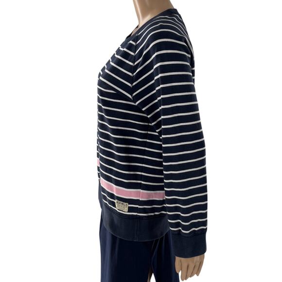Jack Wills Blue Cotton Striped Pullover Sweater - Picture 5 of 9